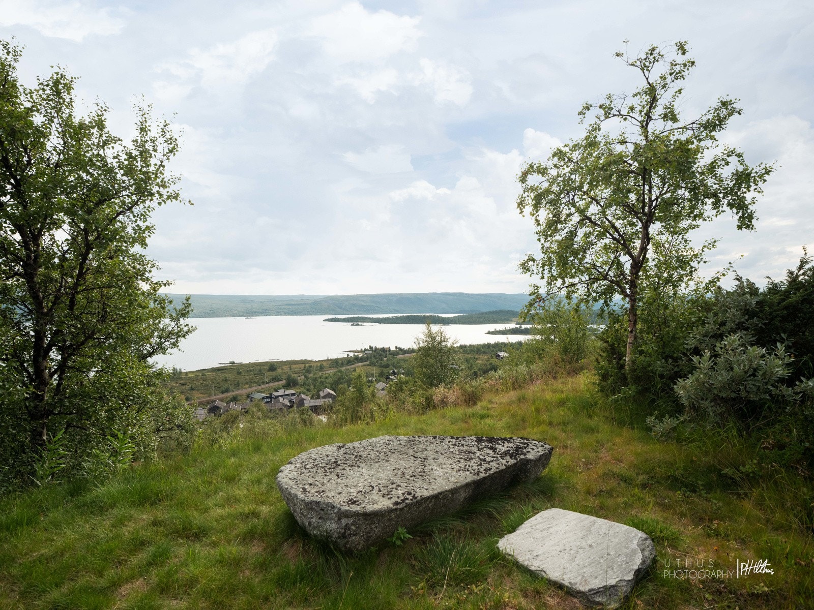En av flere flotte utsiktspunkter på eiendommen. Galleribilde