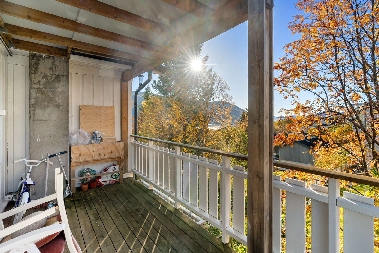 Leilighet 4 - Terrasse med gode solforhold