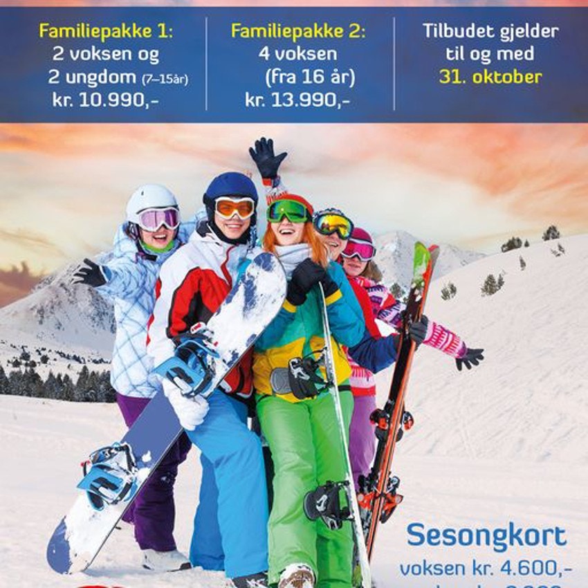 Inkl familiepakke sesongkort - 2 voksne og 2 barn Galleribilde