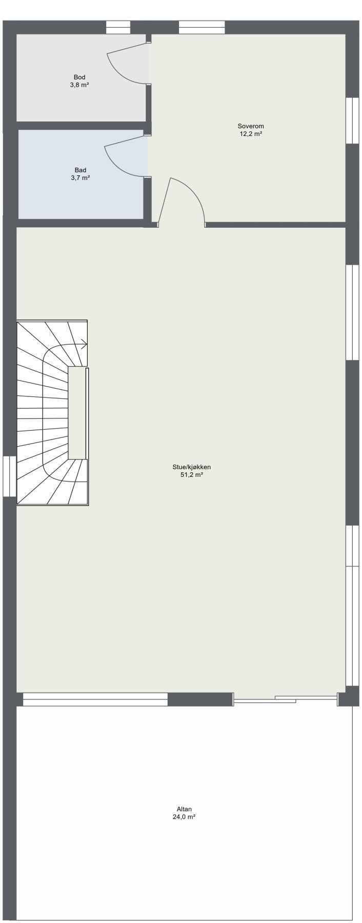Planskisse 2. etasje. Galleribilde