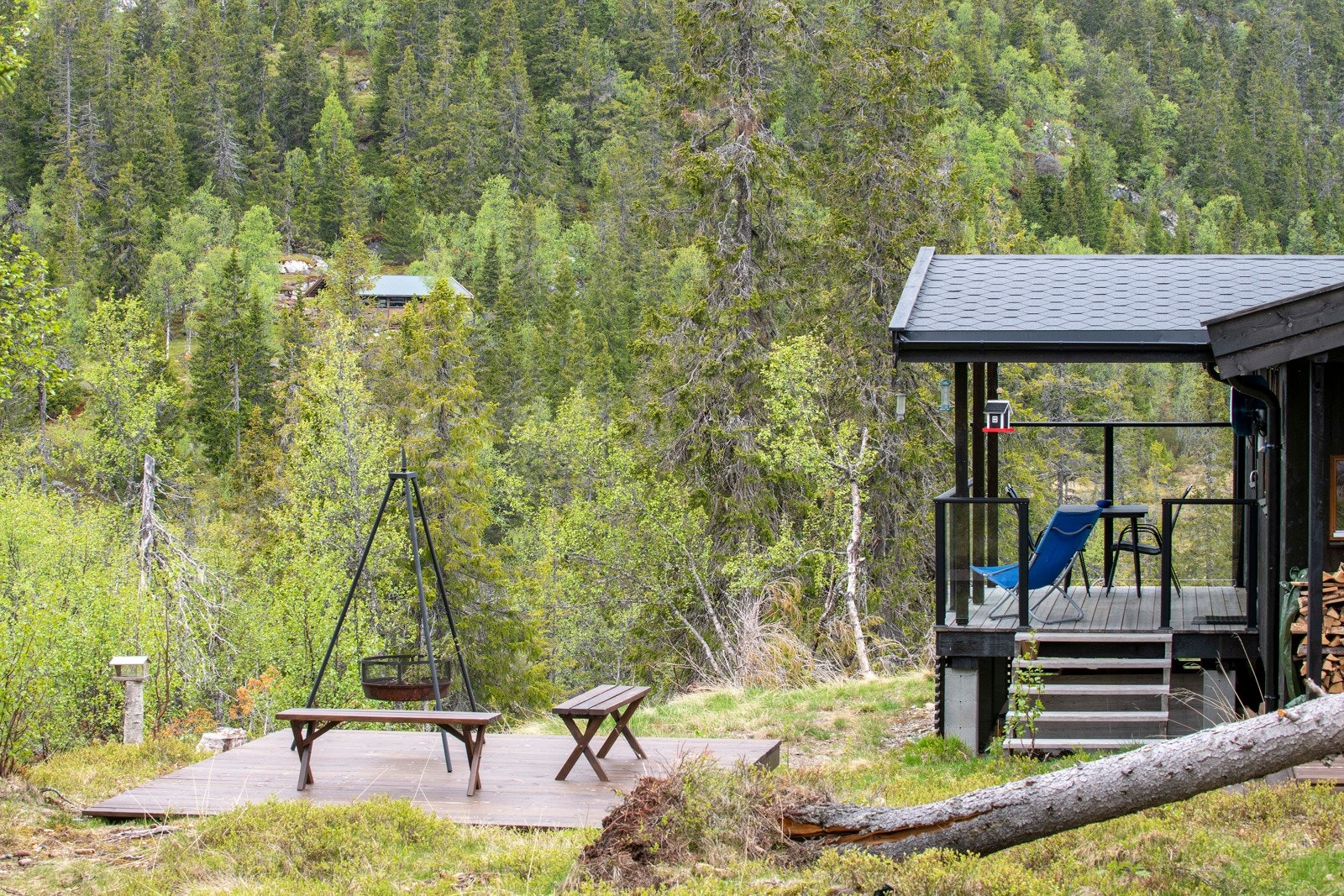 Uteplassene på vestsiden har ettermiddagssol og ligger usjenert til. Galleribilde