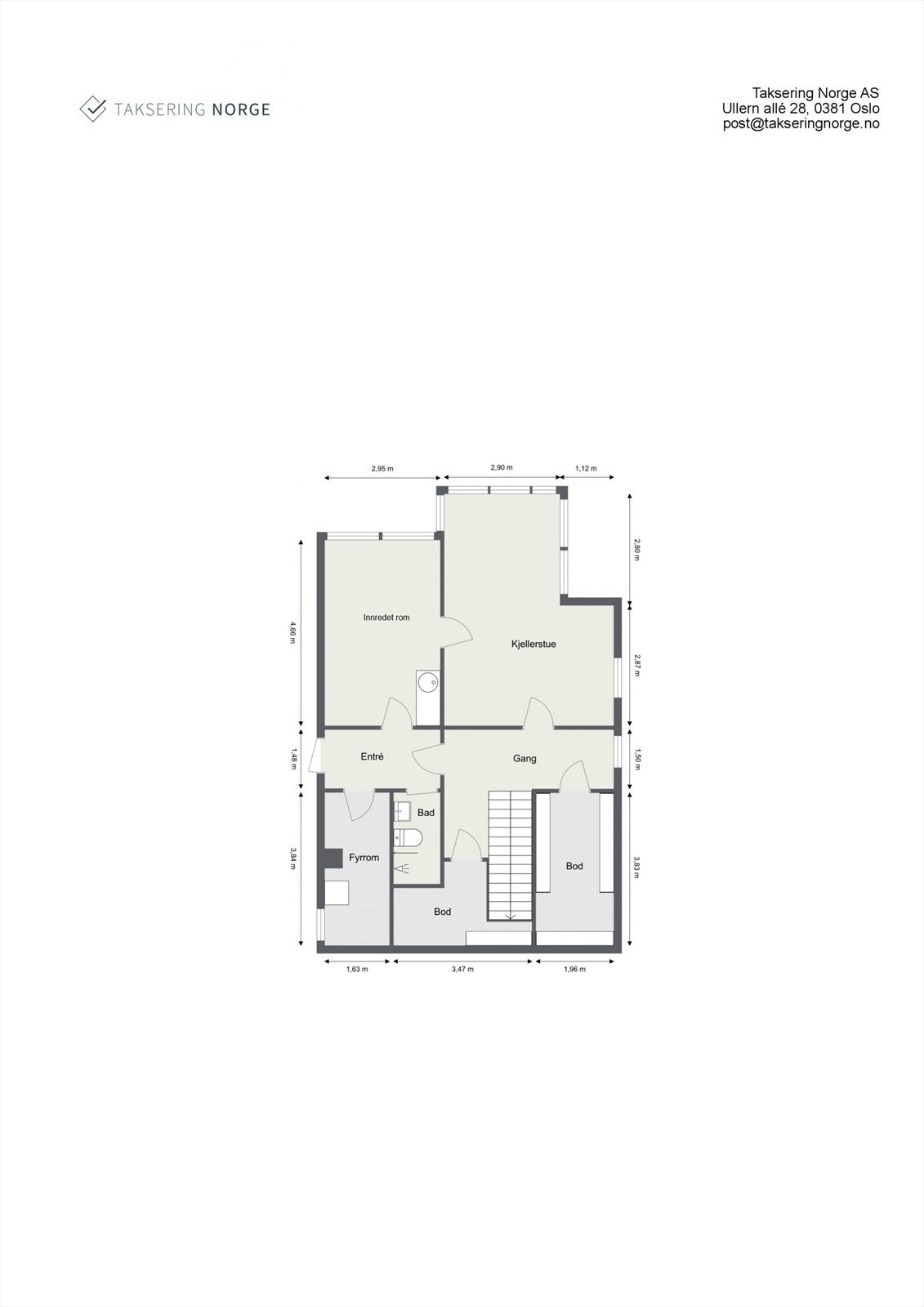 Plantegning kjeller. Galleribilde