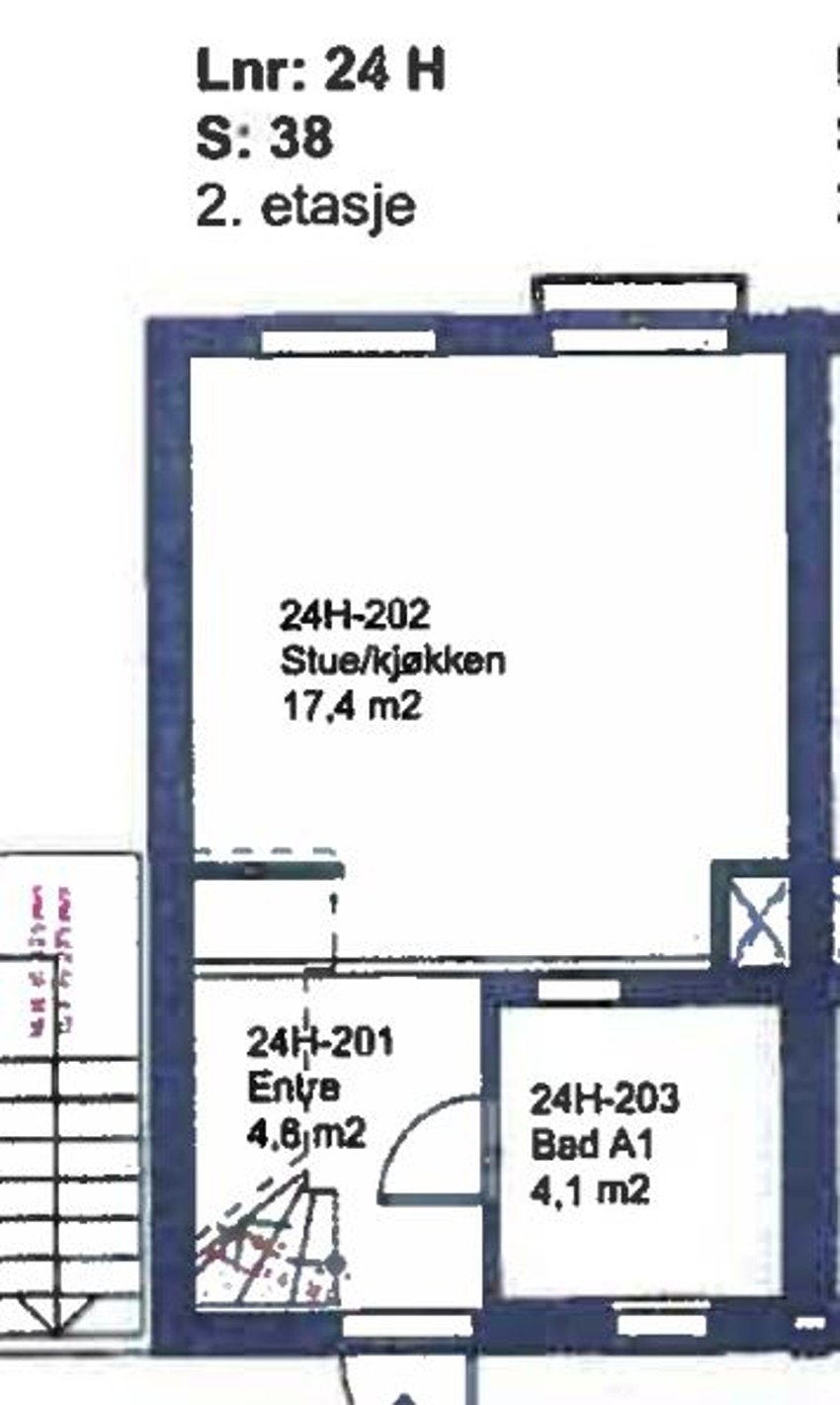 Plantegning 2.etg. Galleribilde