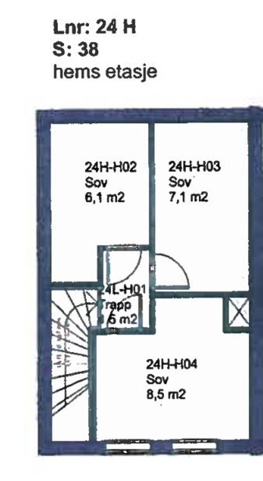 Plantegning 3.etg. Galleribilde