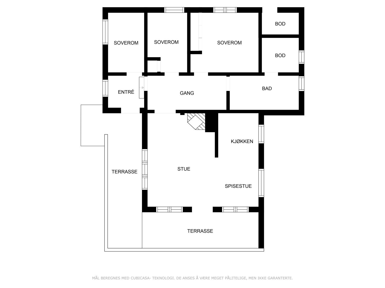 >Plantegning hytte Galleribilde