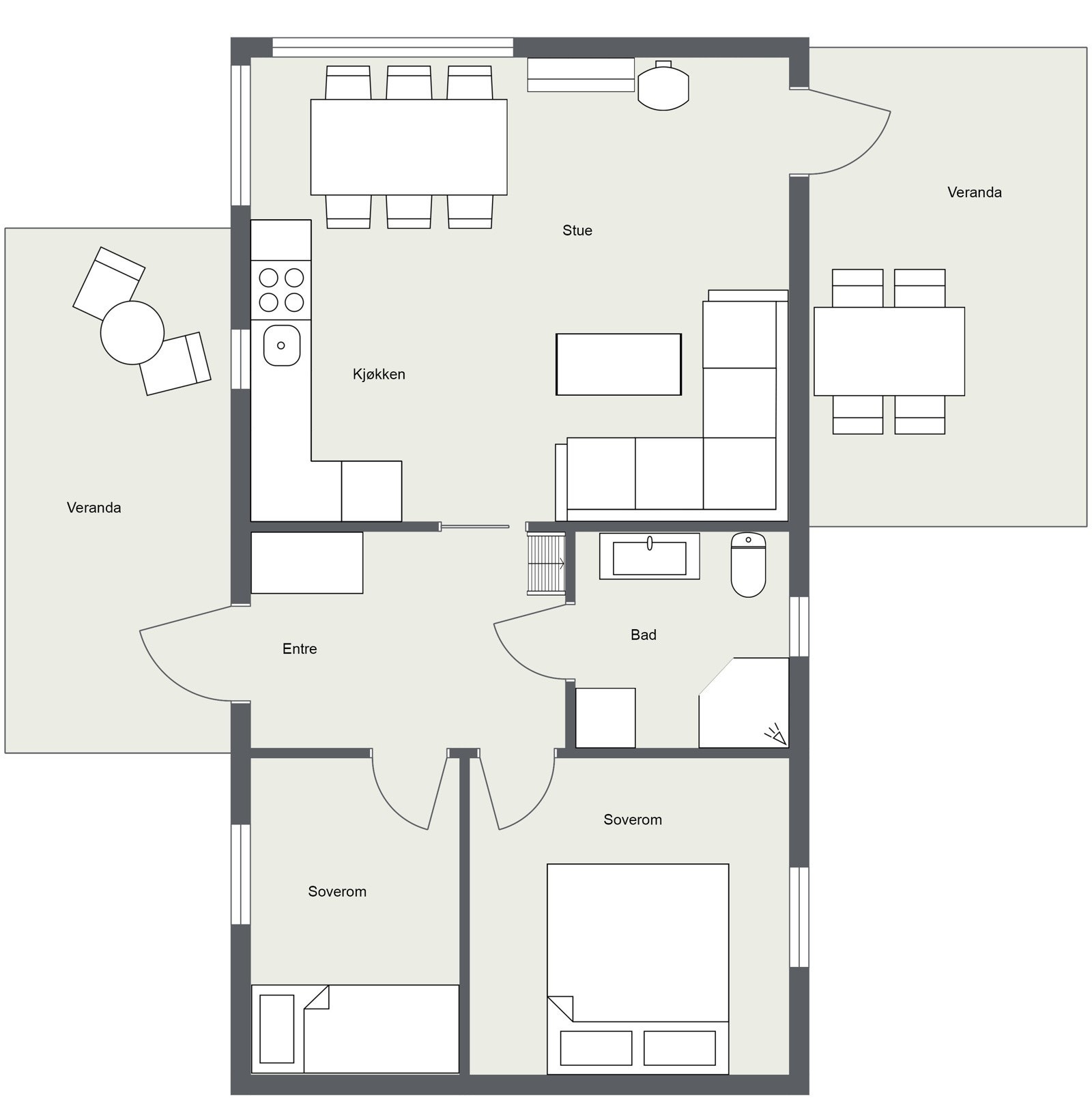 2D Plantegning. Galleribilde
