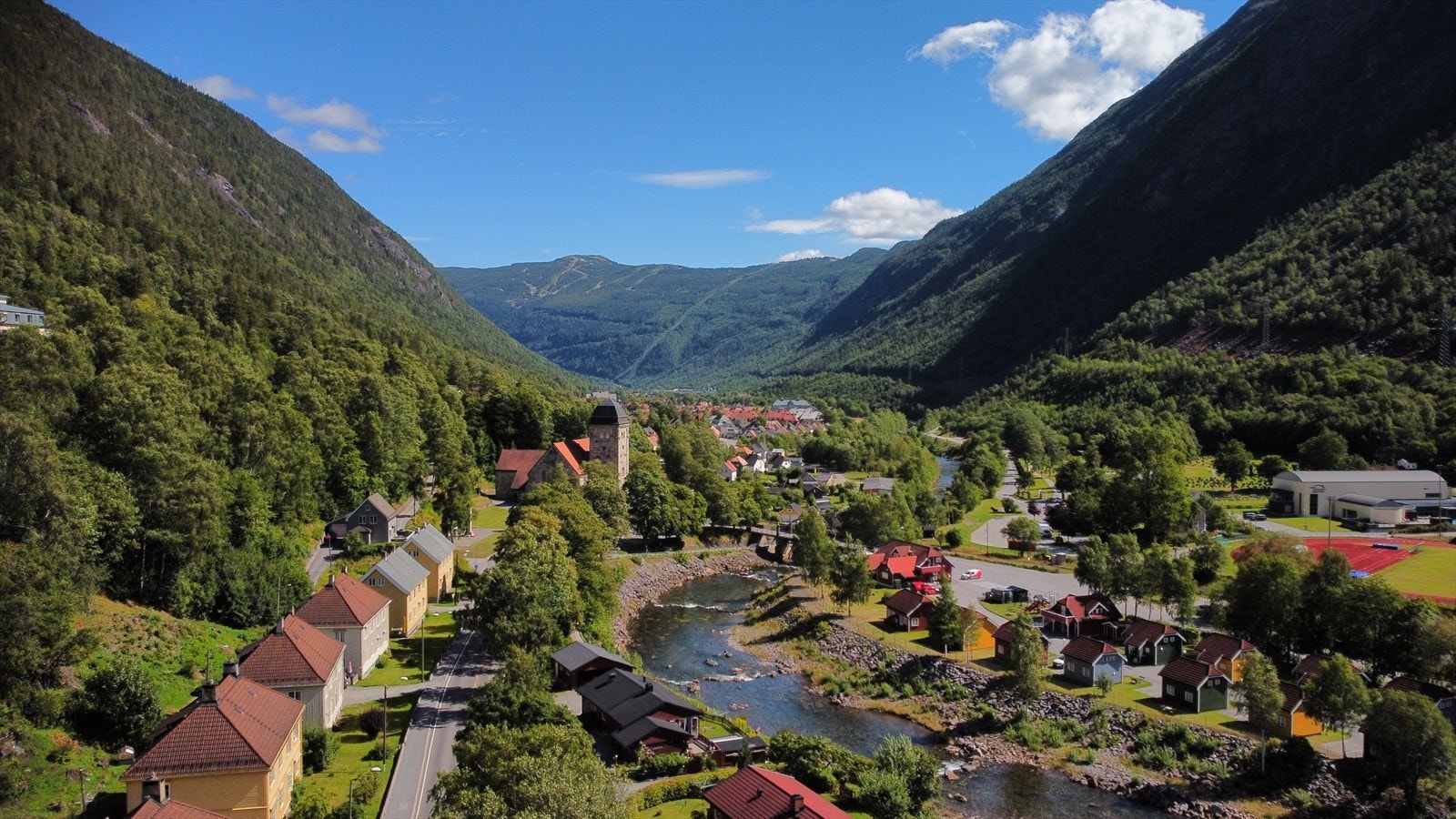 Dronebilde østover Galleribilde