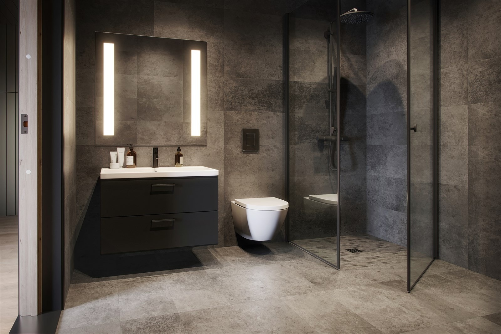 Illustrasjon baderom Galleribilde