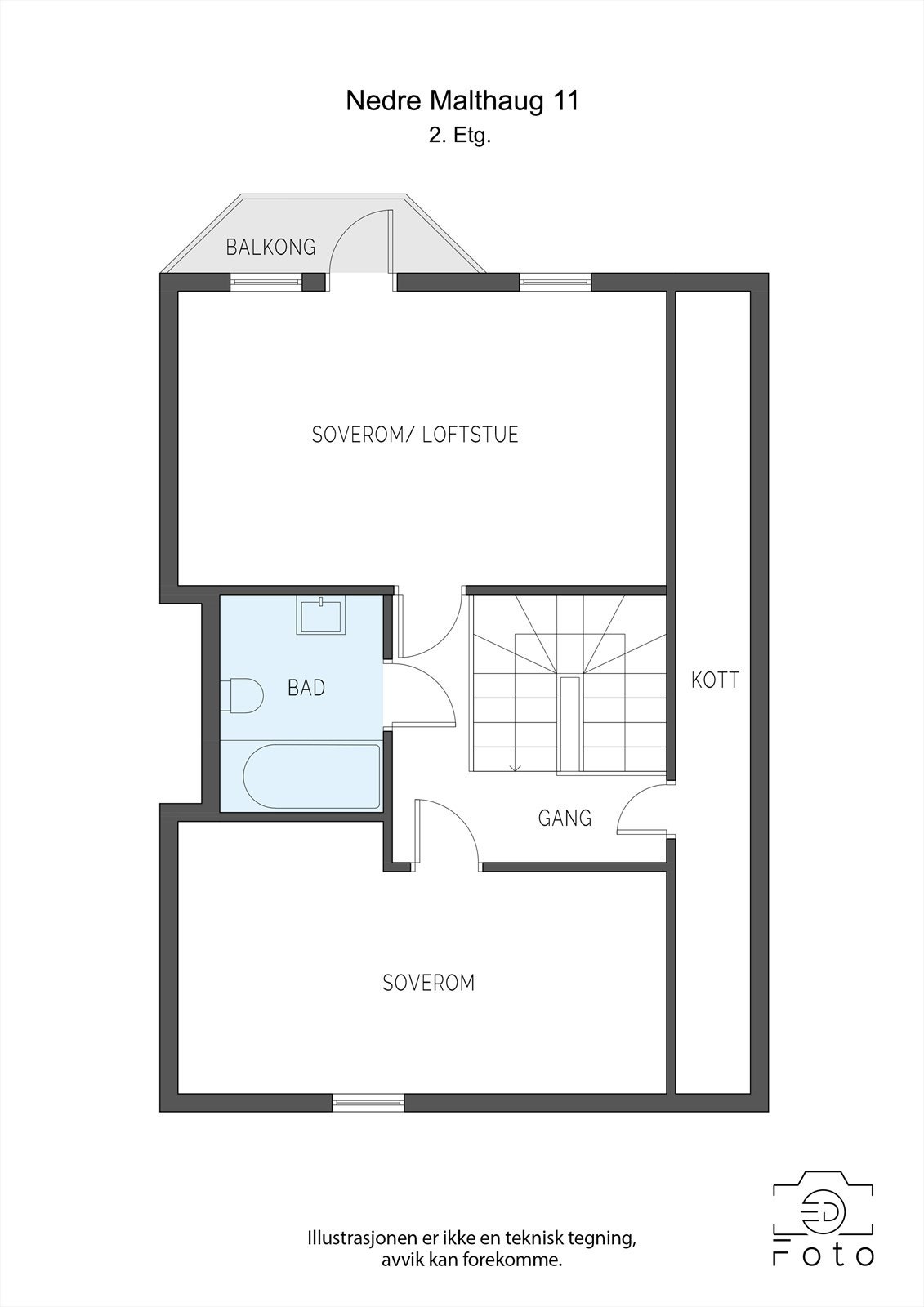 Plantegning 2. etasje Galleribilde