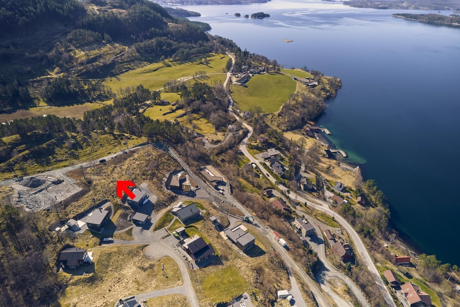 Dronebilde av feltet Galleribilde