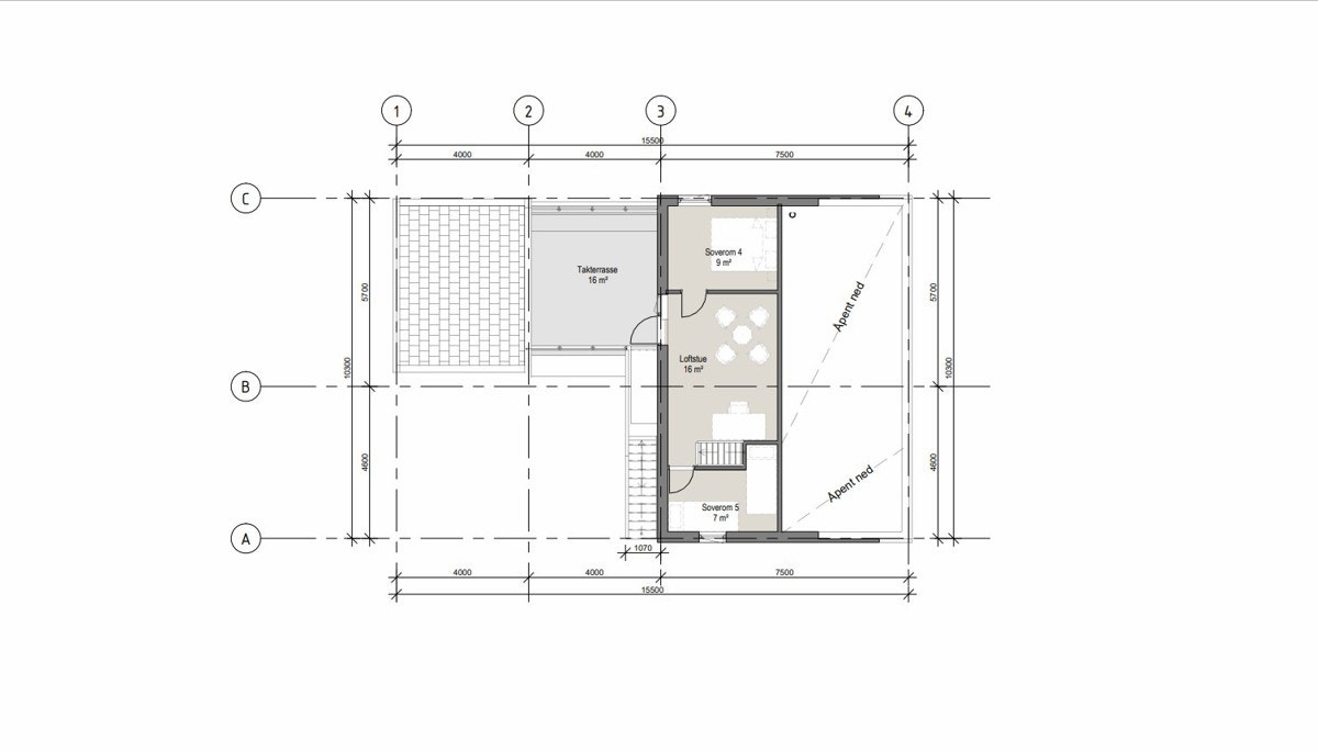 Plantegning loft Galleribilde