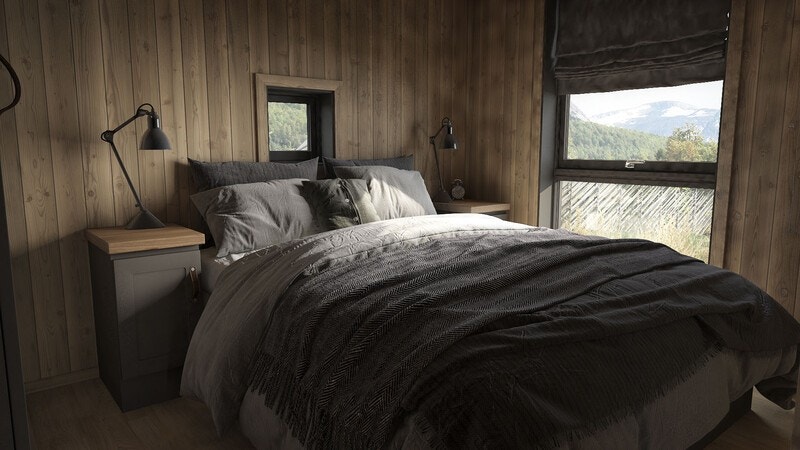 3D bilde av hytta Galleribilde