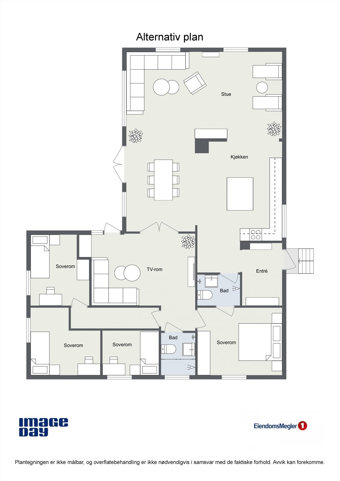 Alternativ planløsning. Galleribilde