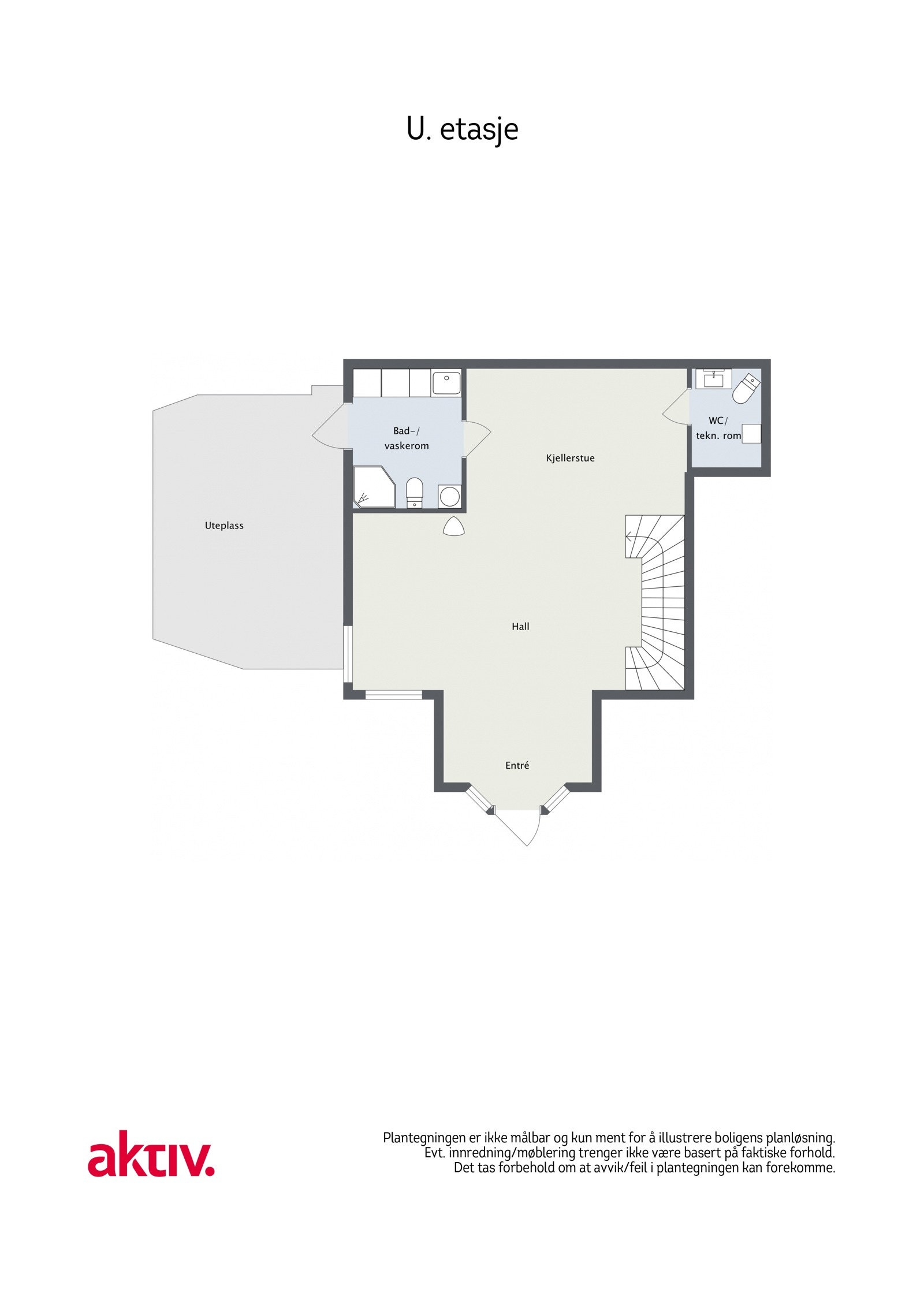 Plantegning - 2D - U. etasje Galleribilde