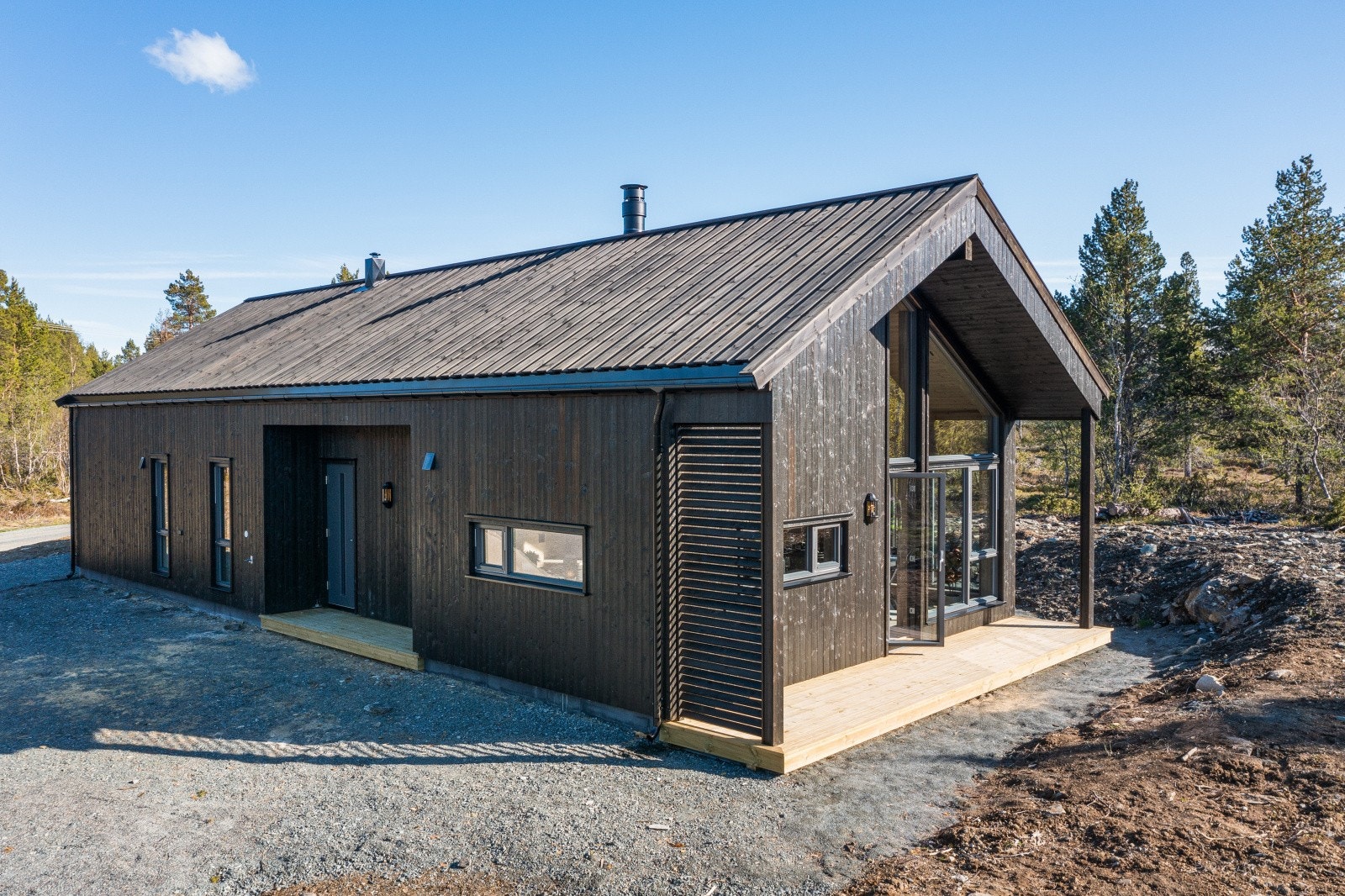 Planområdet er sør-vestvendt, stort sett flatt terreng med noe småkuperte partier. Naturlig vegetasjon gir et godt klimavern Galleribilde
