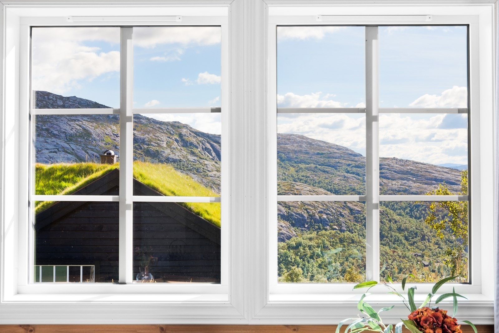 Herlig utsikt fra stuevinduet. Galleribilde