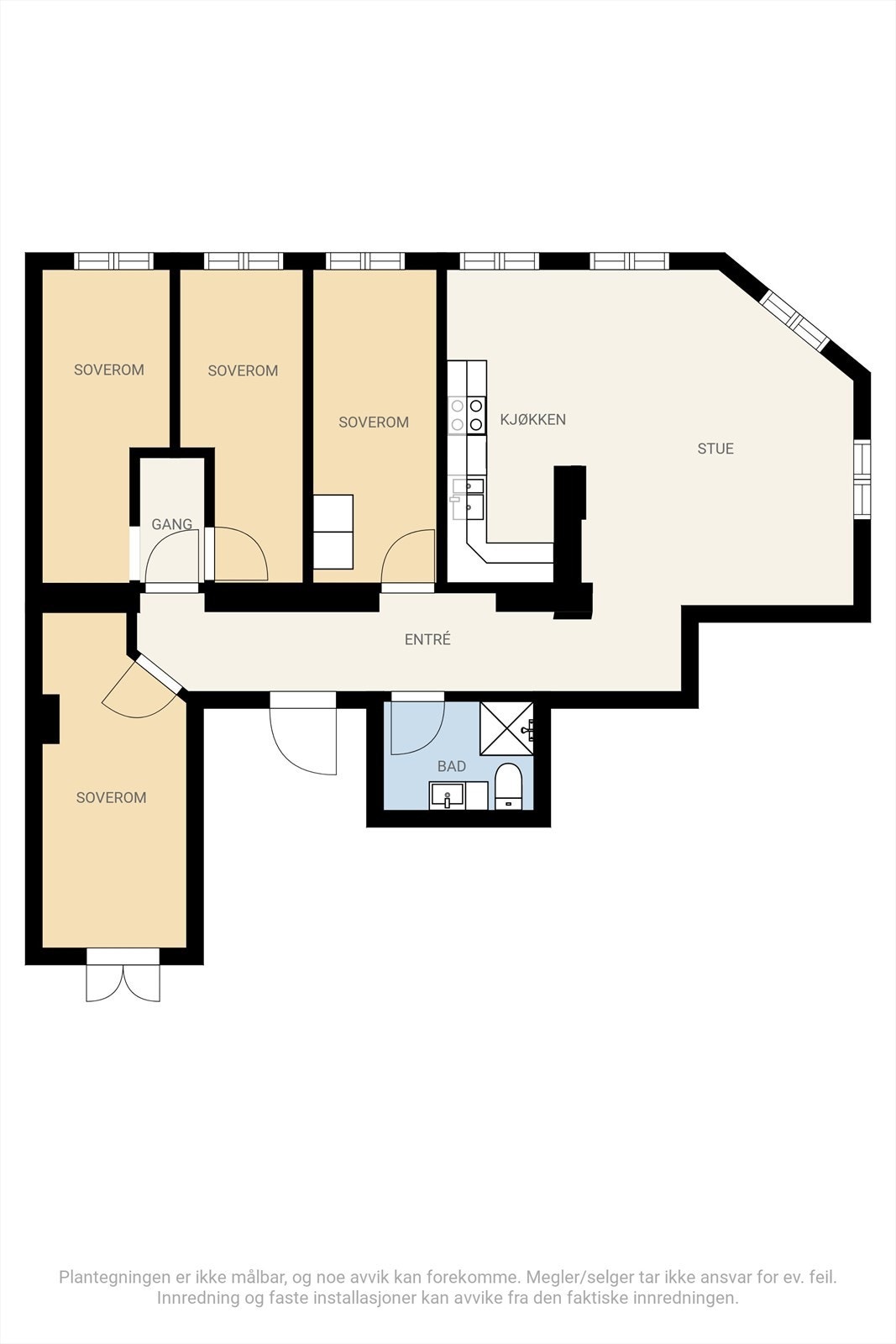 Vi starter med plantegningen tidlig, så du enkelt kan orientere deg i boligen. Galleribilde