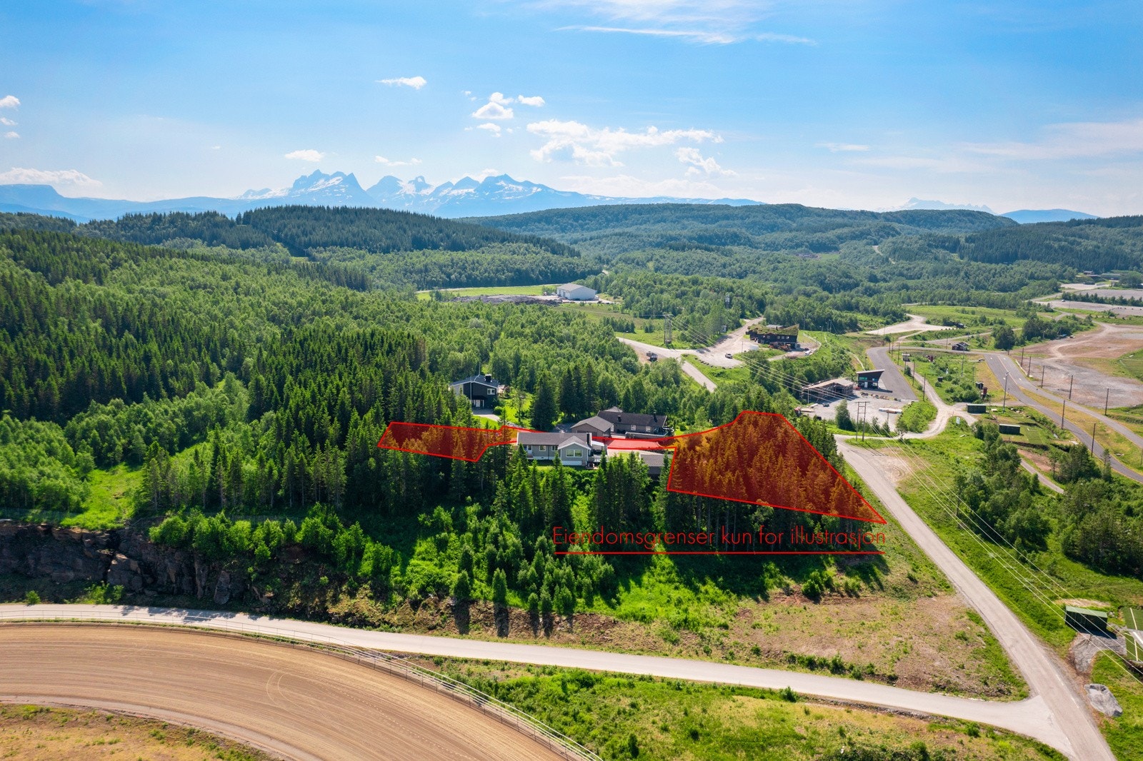 Bilde med eiendomsgrenser for illustrasjon Galleribilde