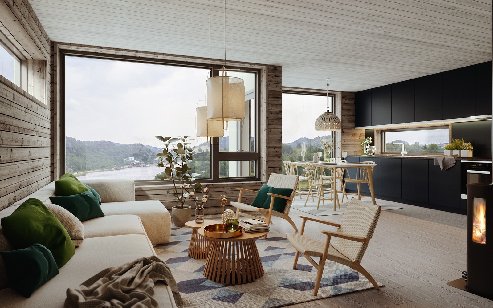 Illustrasjon av hyttetype 3 Galleribilde