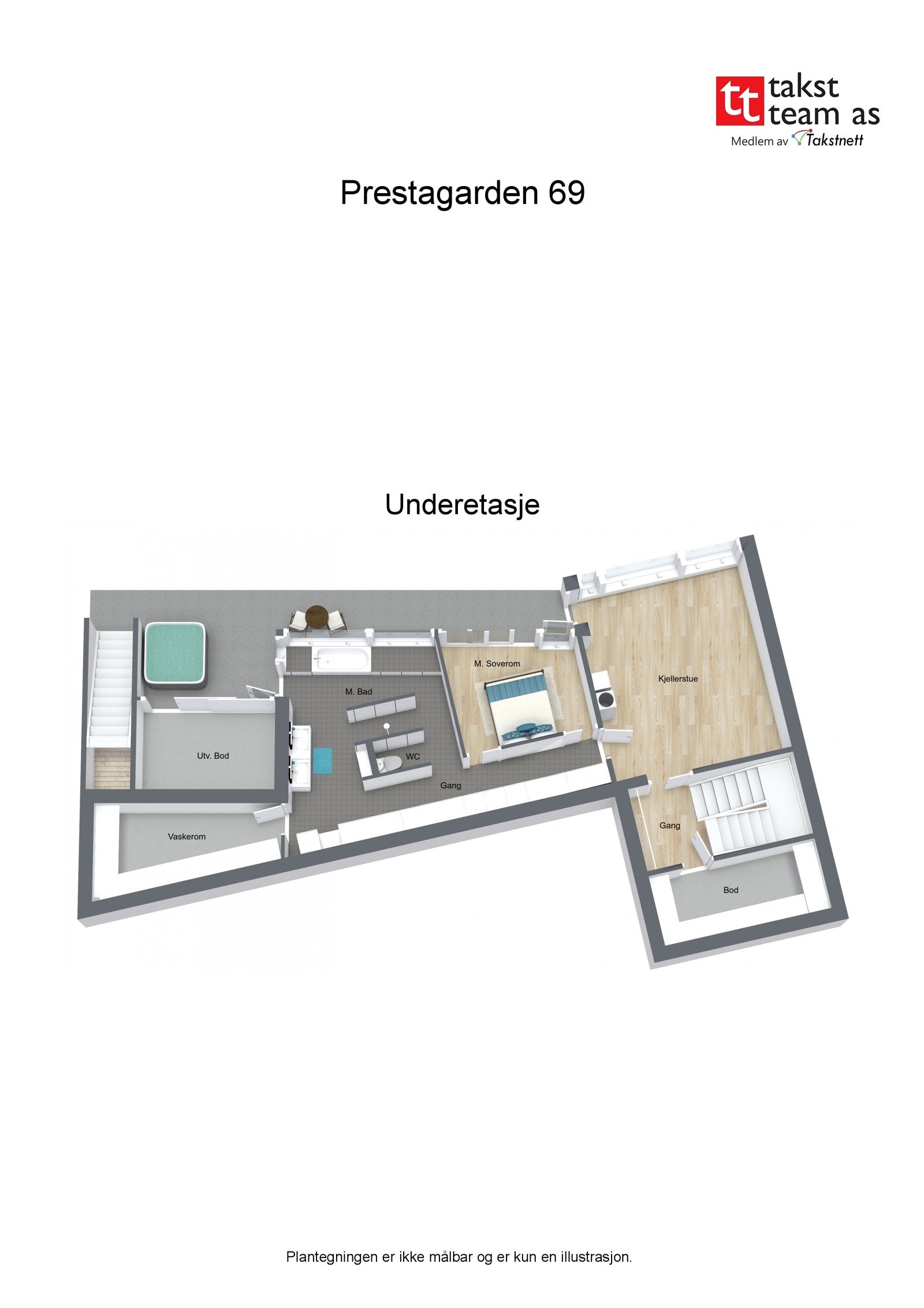 Underetasje - 3D Floor Plan Galleribilde