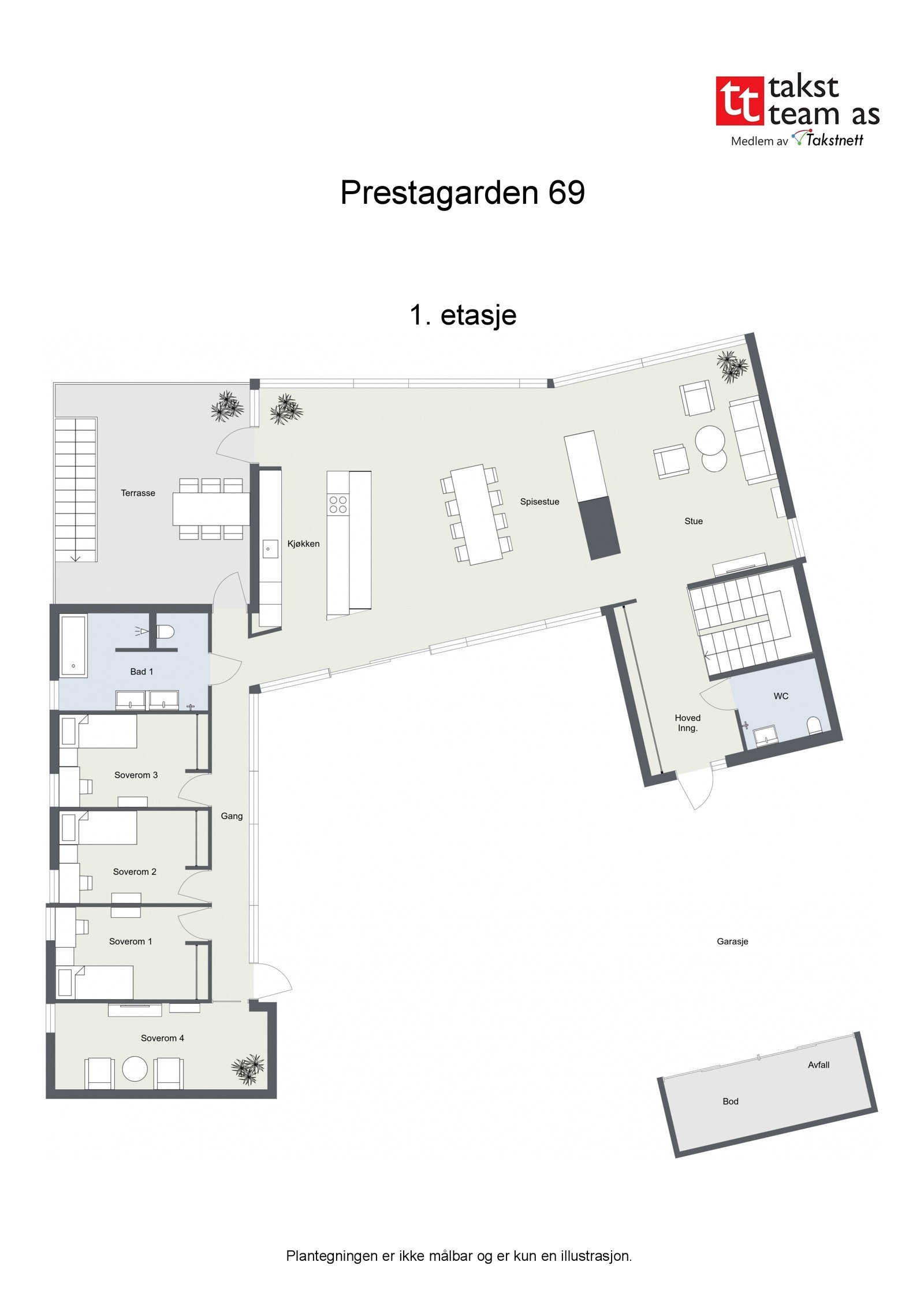 1. etasje - 2D Floor Plan Galleribilde