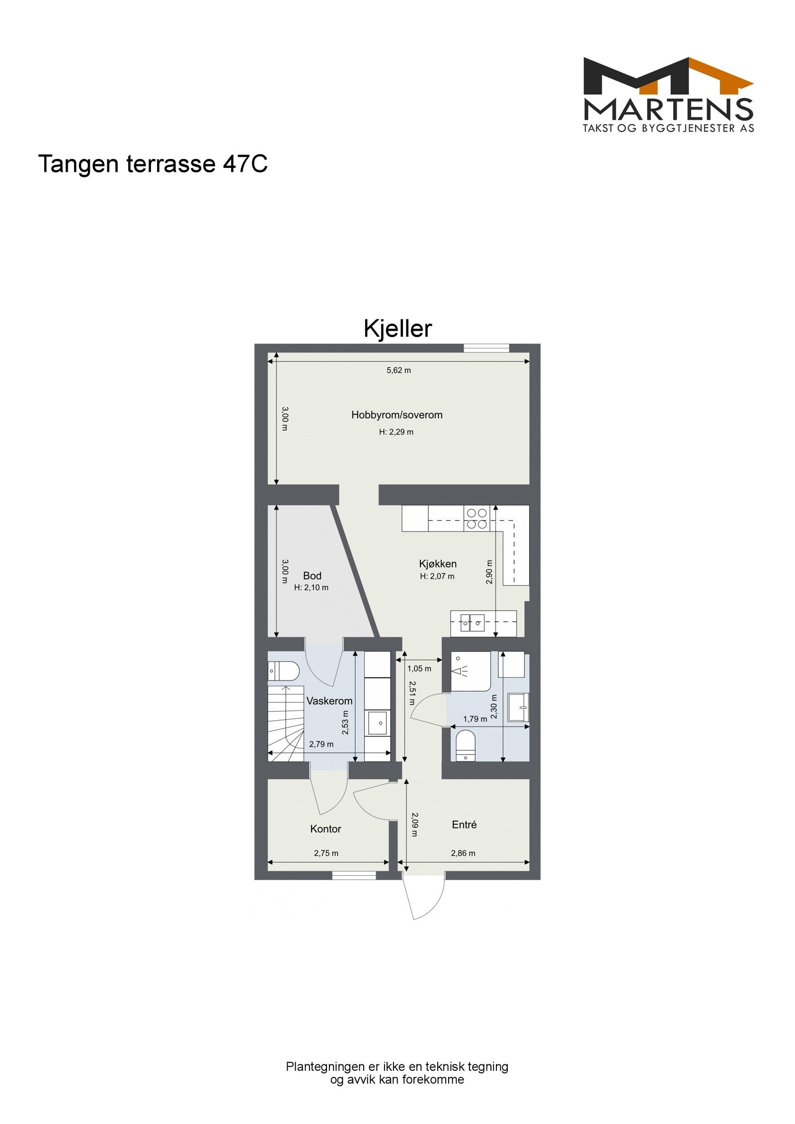 Plantegning kjeller Galleribilde