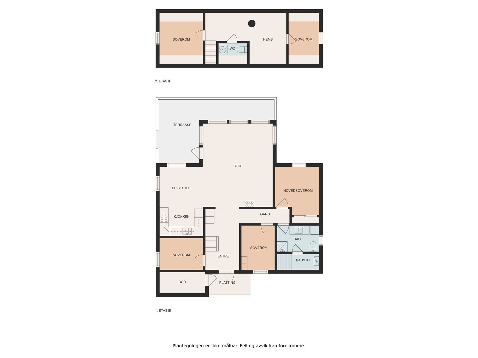 Planskisse over hytta. Galleribilde