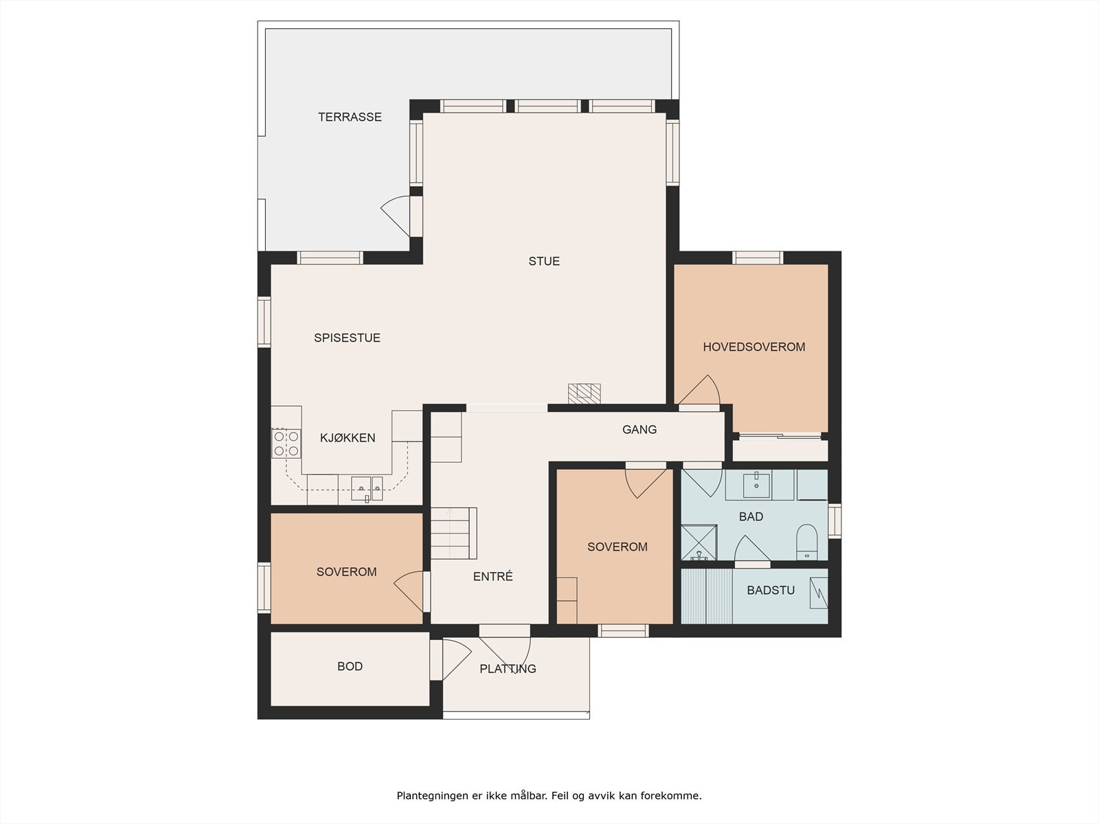 Planskisse hovedetasje Galleribilde