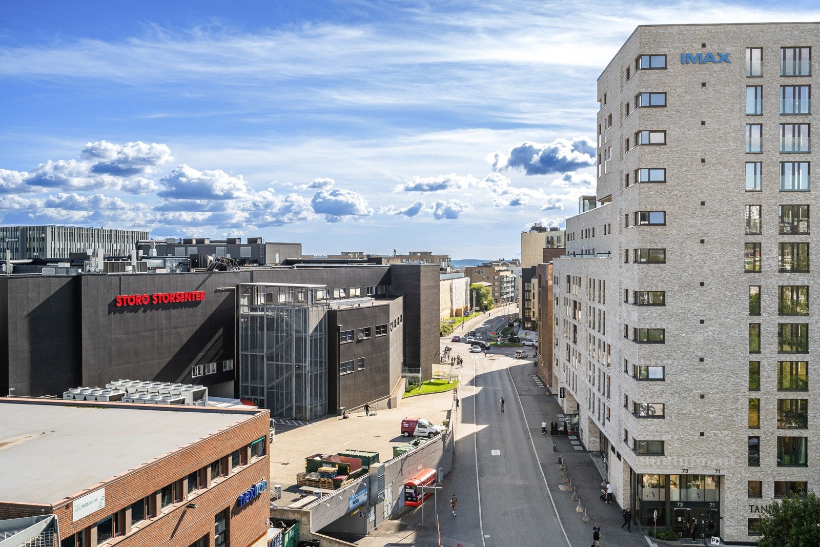 Utsikt fra takterrasse. Galleribilde