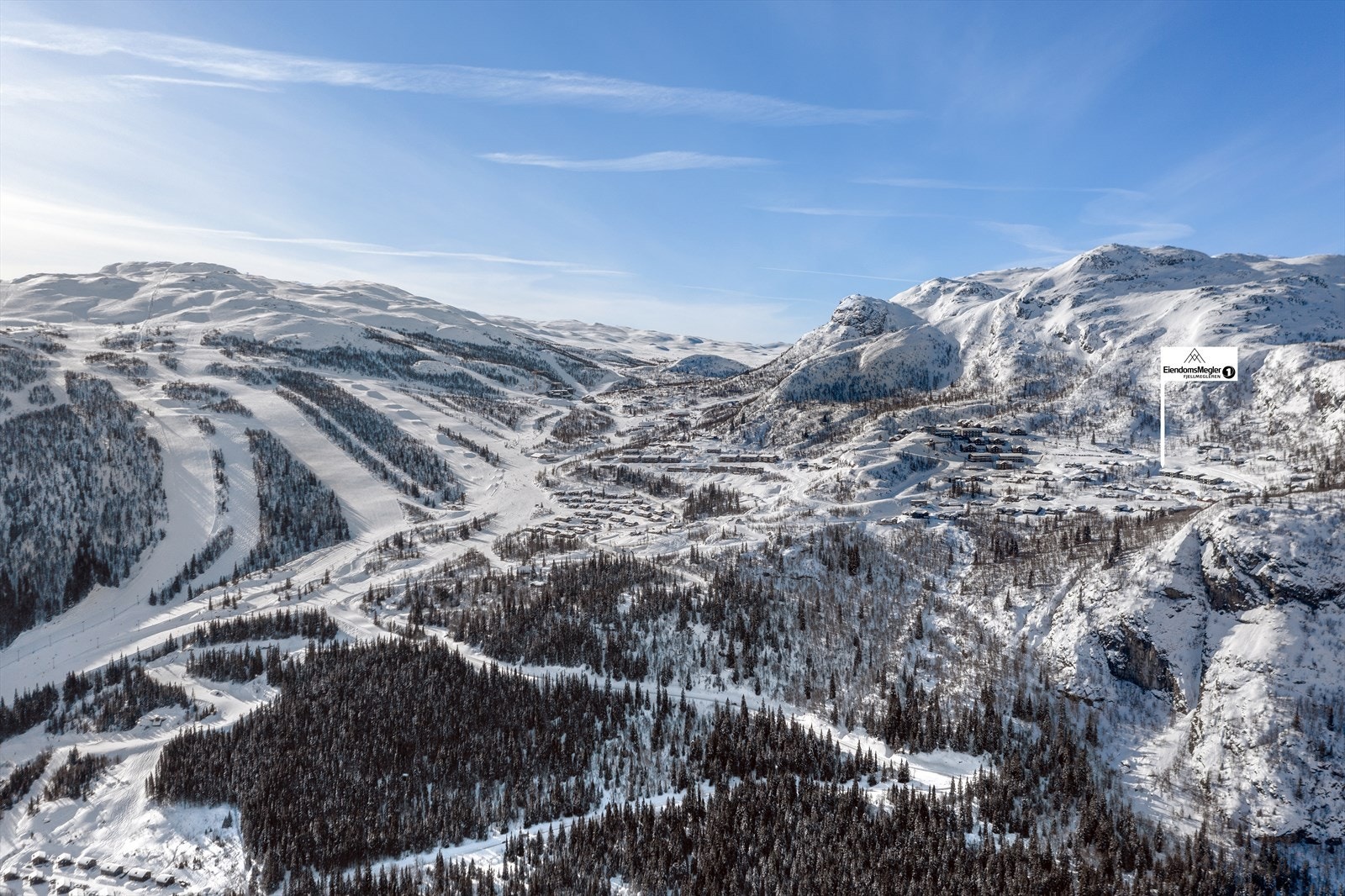 Det er transportløype fra leiligheten ut til løypene i Hemsedal Skisenter. Galleribilde