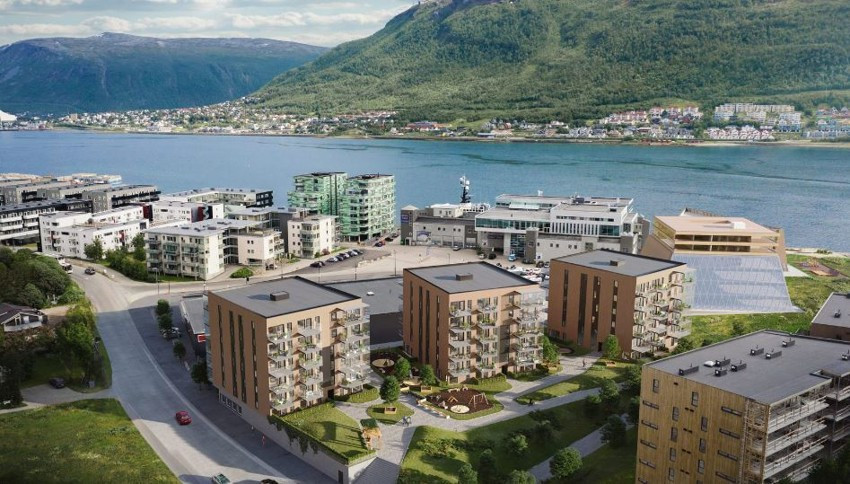 Leiligheten ligger på Bjerkaker med dagligvarehandel, treningssenter, pizzakiosk og gode bussforbindelser i umiddelbar nærhet (illustrasjonsbilde)