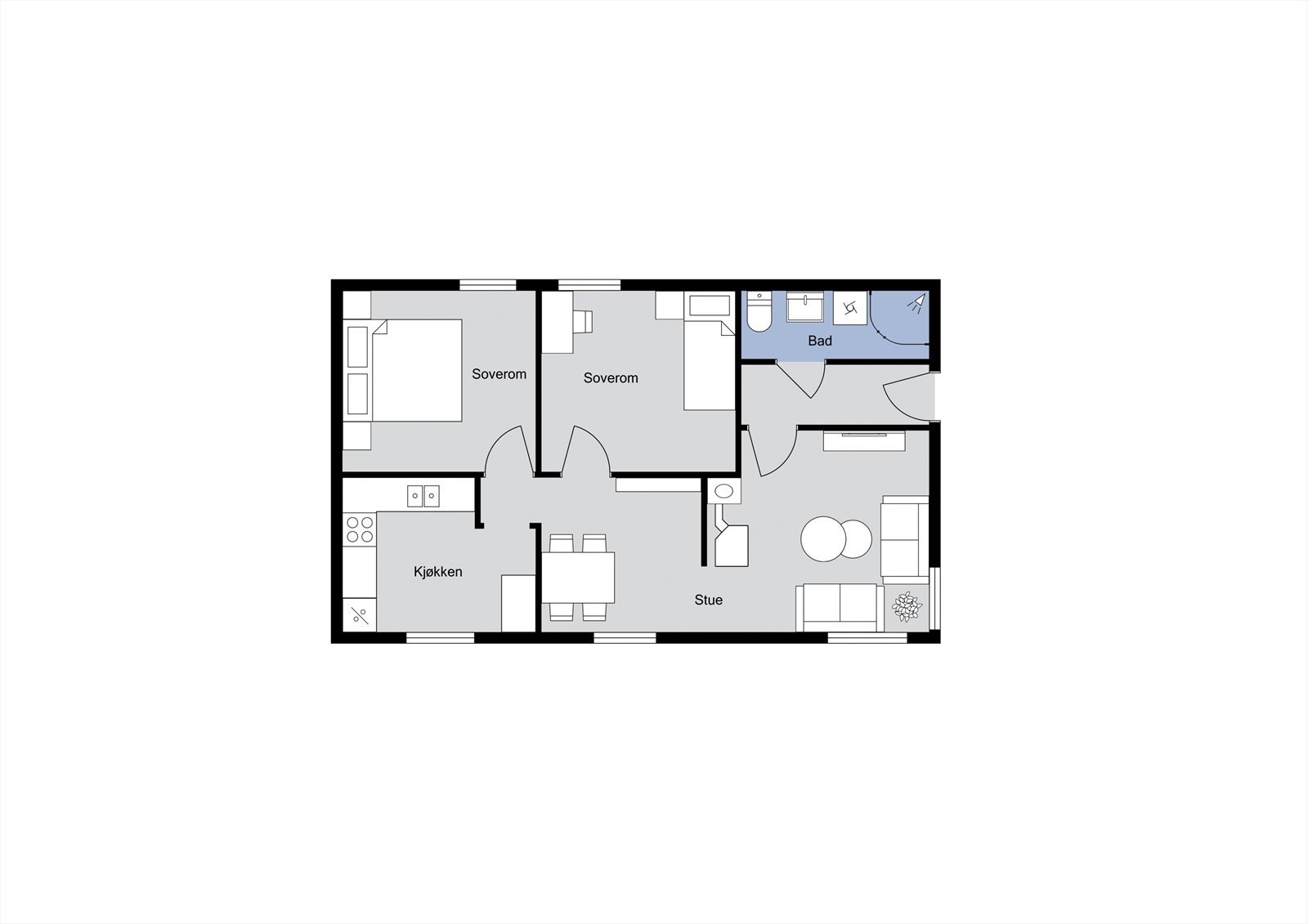 Plantegning underetasje slik det var før riving Galleribilde