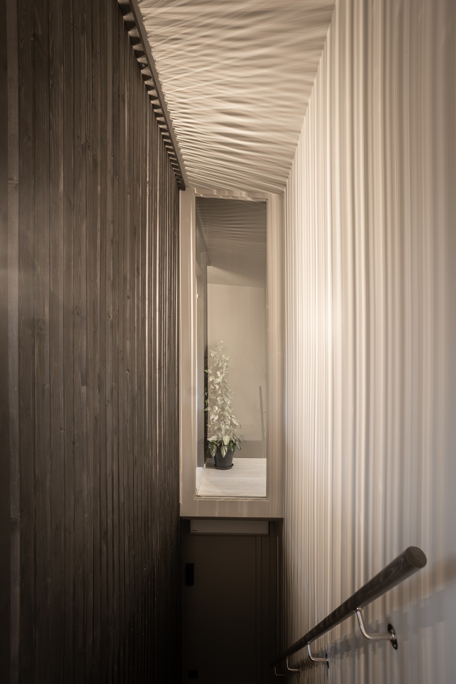 Glass fra trapperom inn til kontor/soverom Galleribilde