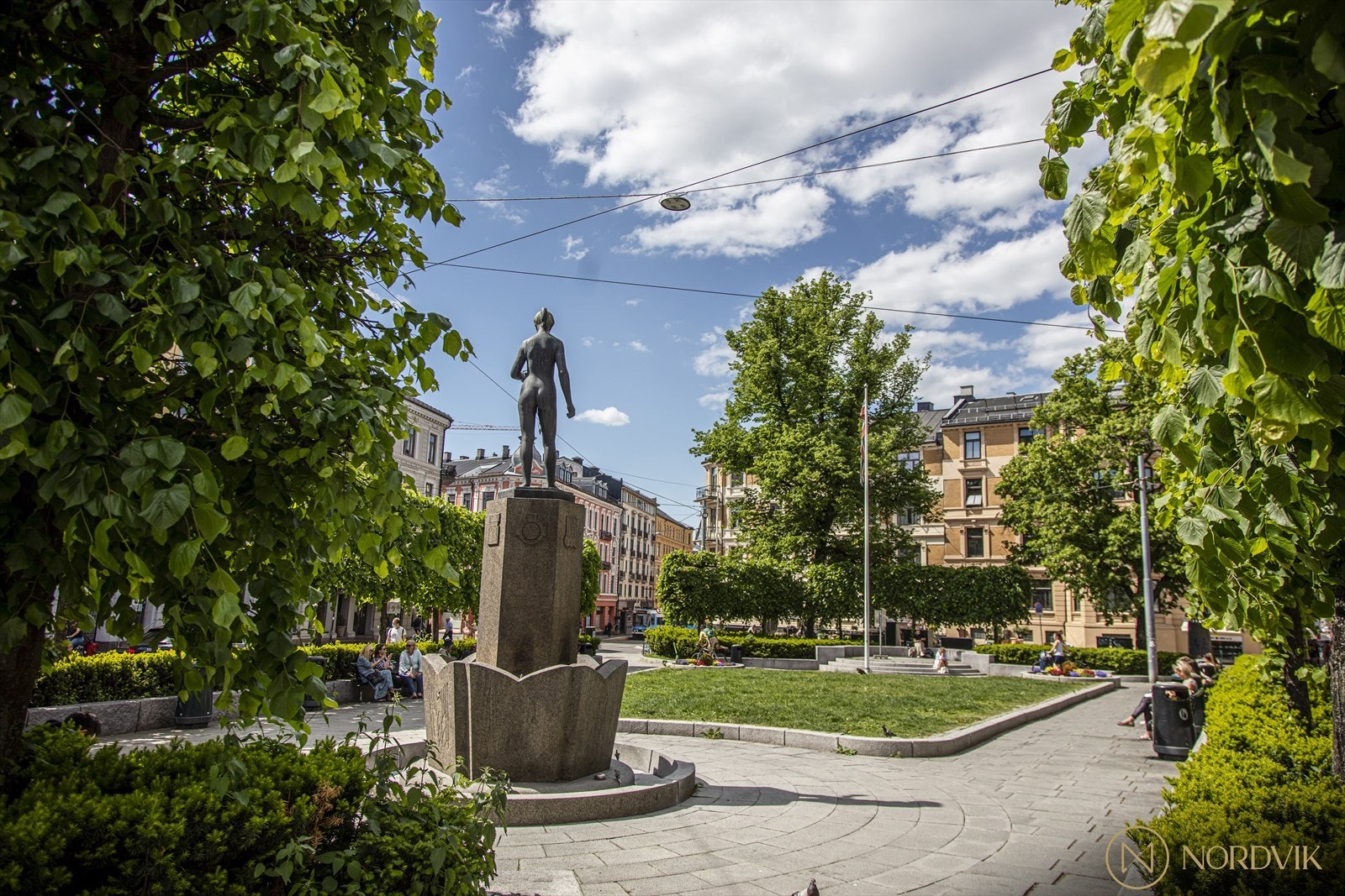 Valkyrien park med grøntområder på Majorstuen. Galleribilde