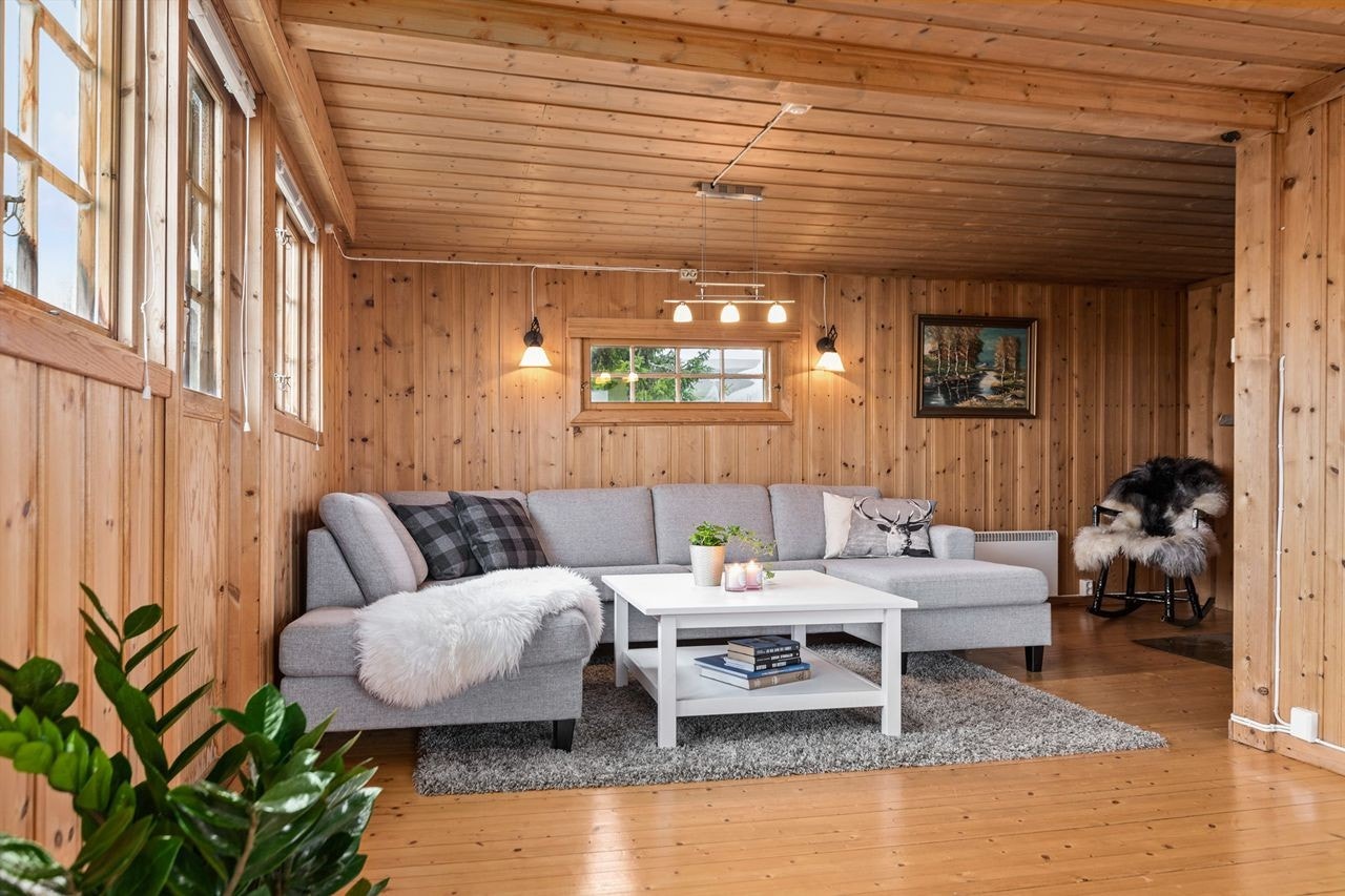 Koselig sofakrok i stue Galleribilde