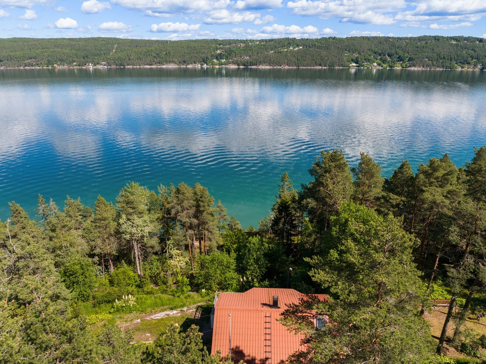 Fritidsboligen er beliggende fint og skjermet til i terrenget. Galleribilde
