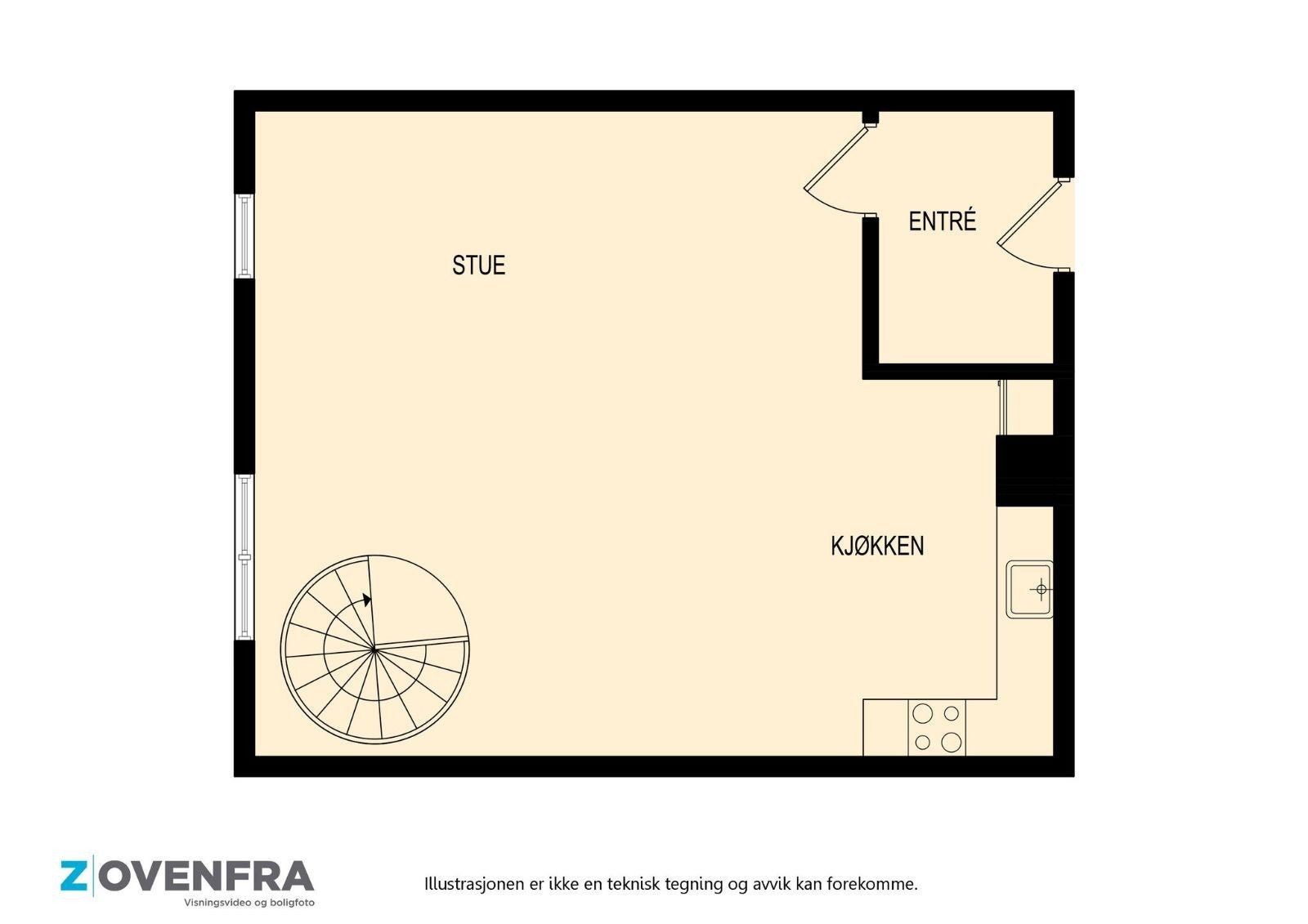 Plantegning 1.etg Galleribilde