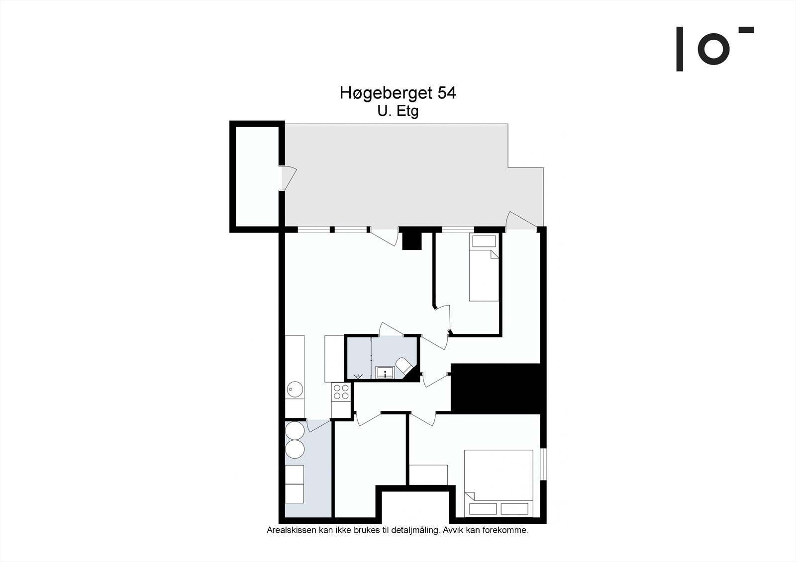 Plantegning underetasje/utleiedel. Galleribilde