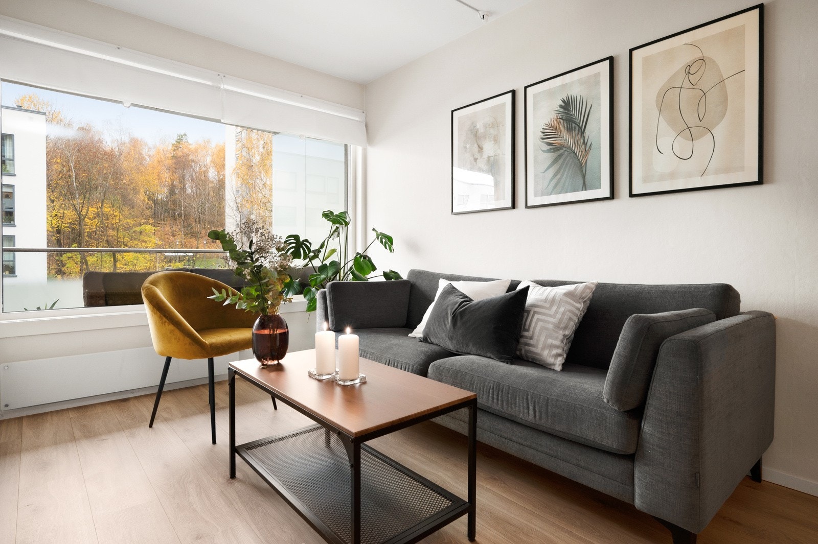 Lys og delikat 1(2)-roms leilighet oppgradert i senere tid. Galleribilde