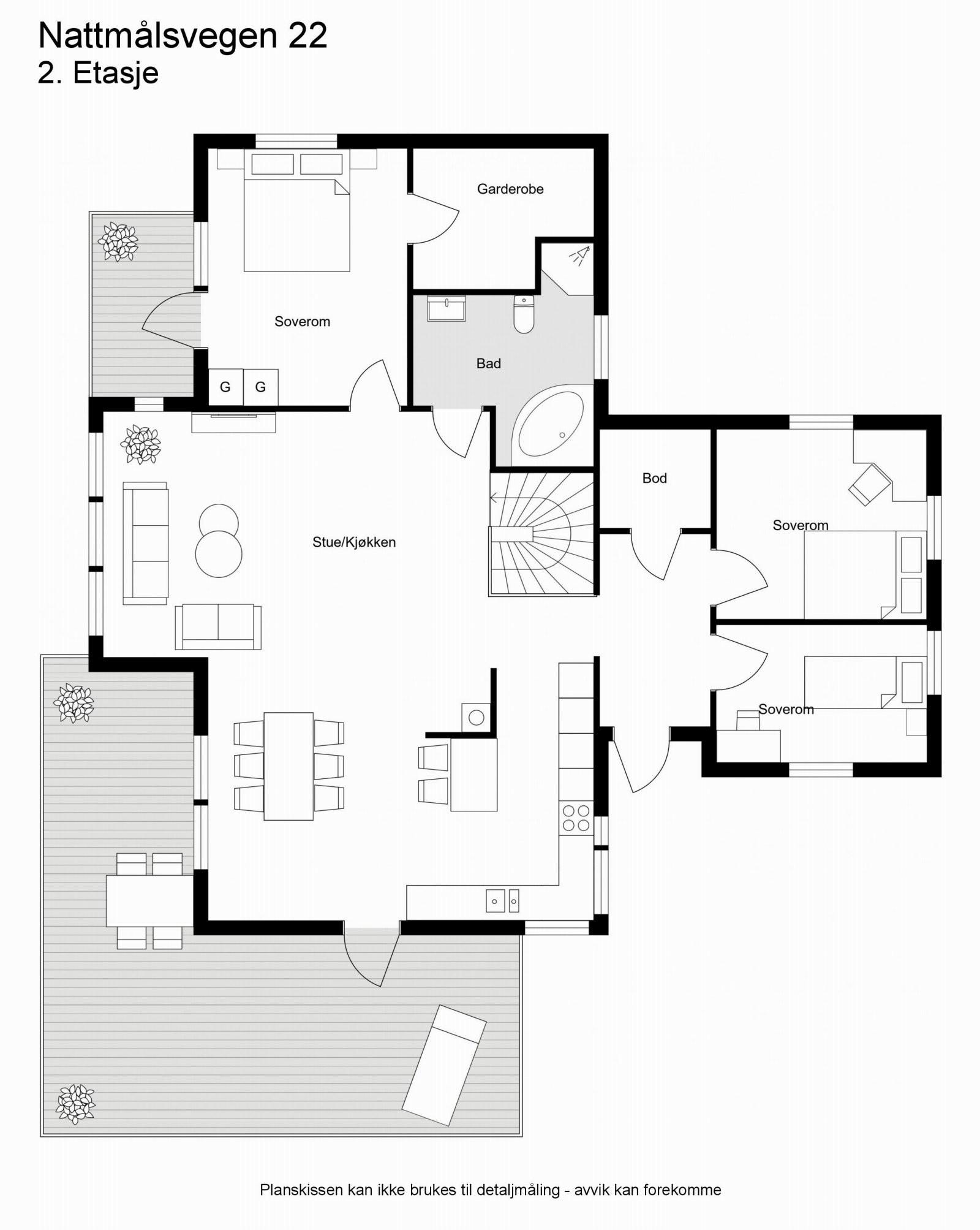 Planskisse 2. etasje.