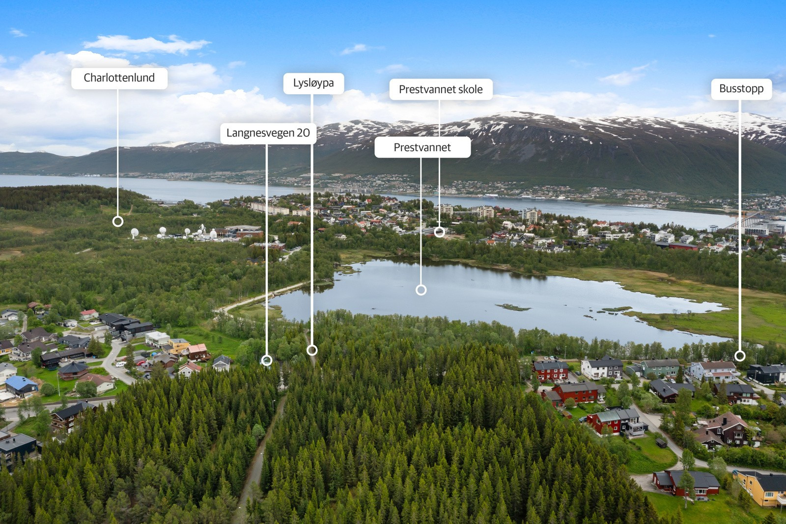 En stor, spennende og unik eiendom med utmerket beliggenhet på toppen av Tromsøya.