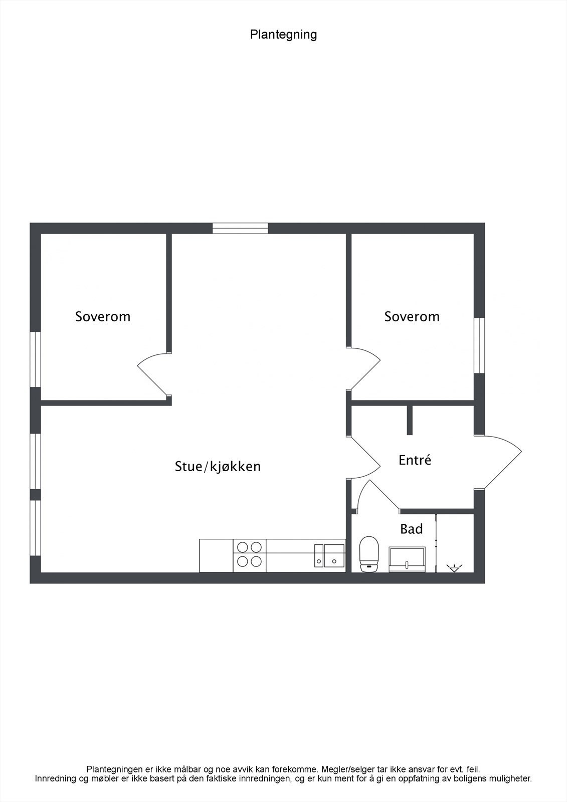 Plantegning i 2D Galleribilde