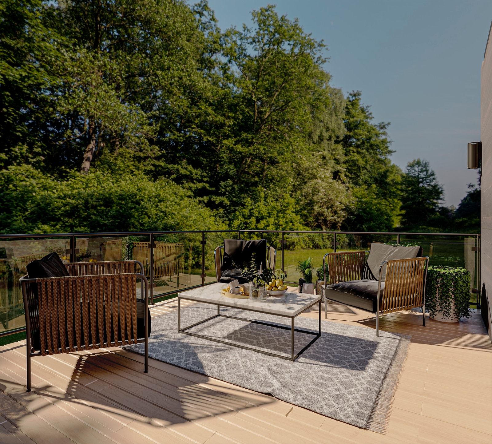 Endehus over 2 etasjer får fin og åpen terrasse Galleribilde