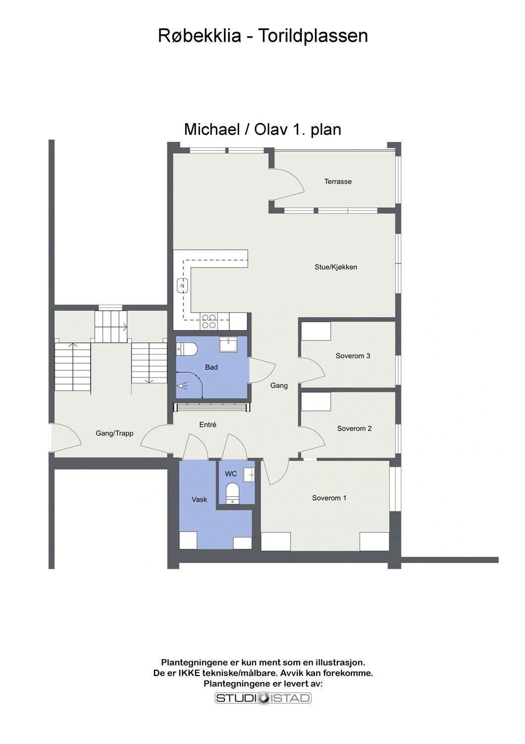 Plantegning 1. etasje Galleribilde