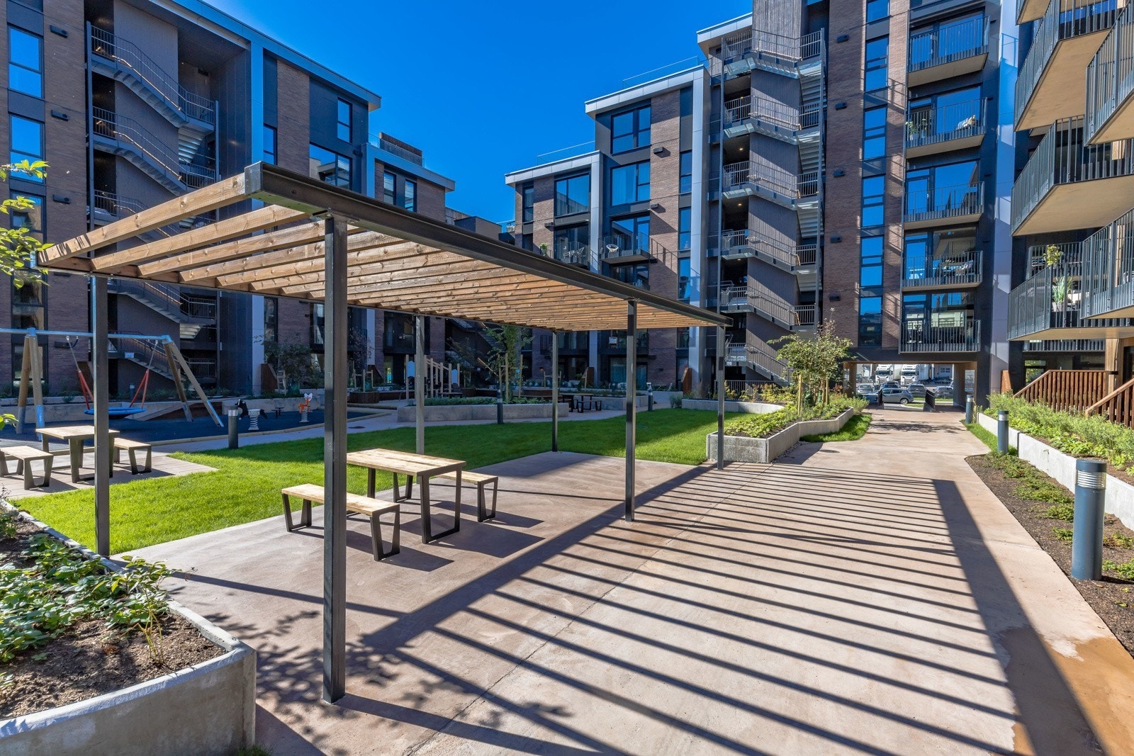 Uteområdet i gårdsrom Galleribilde