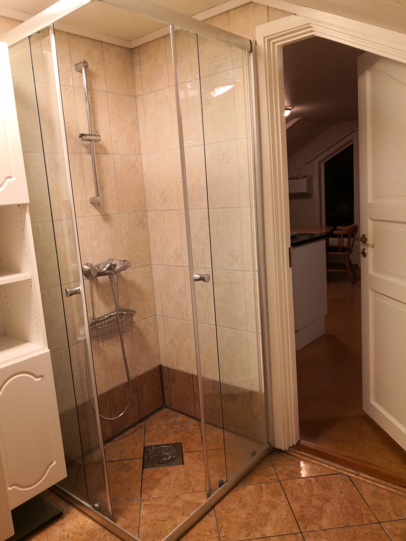 Dusj og inngang til badet Galleribilde