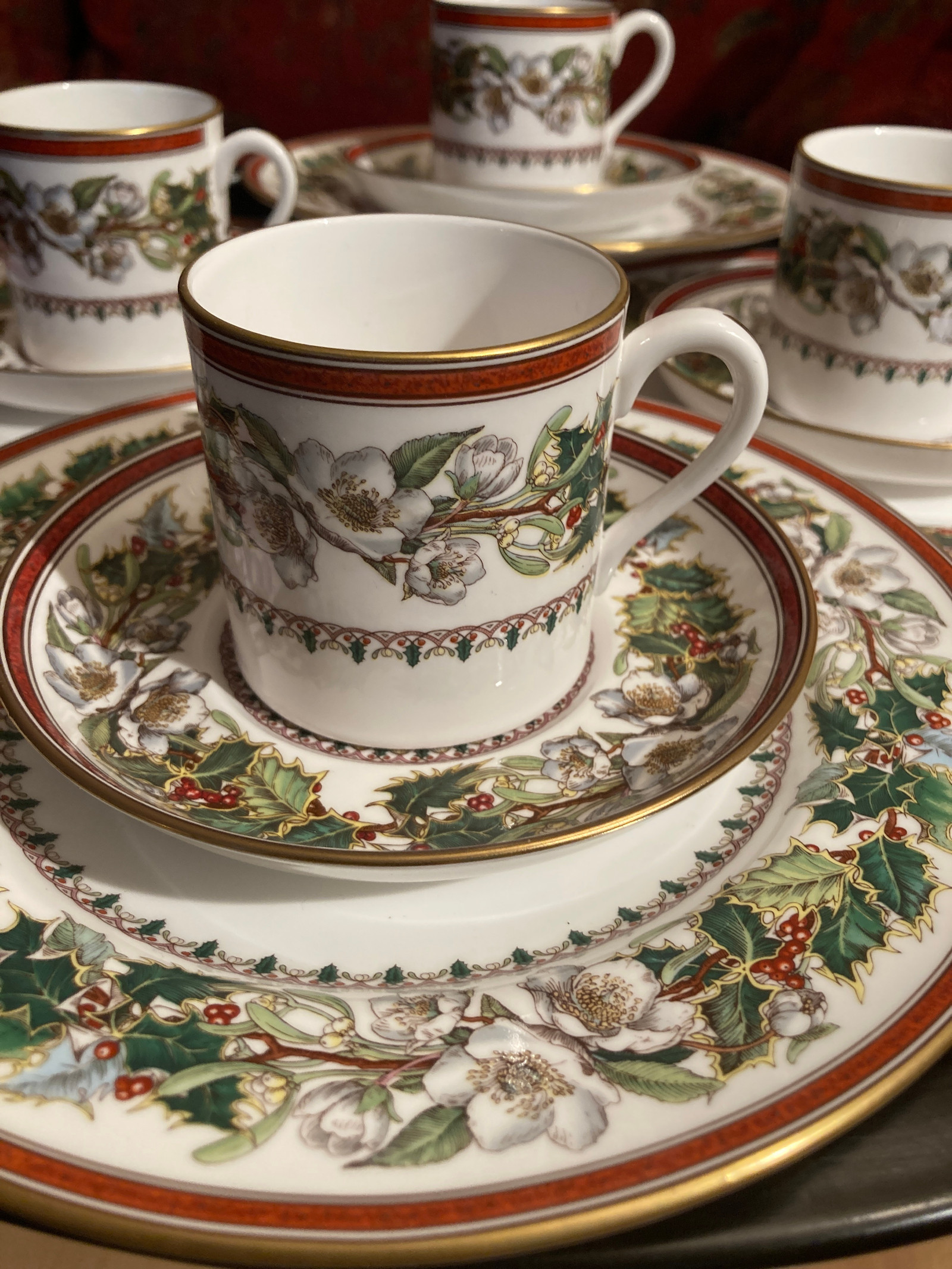 Spode Christmas Rose Julerose Kaffeservise til seks FINN torget