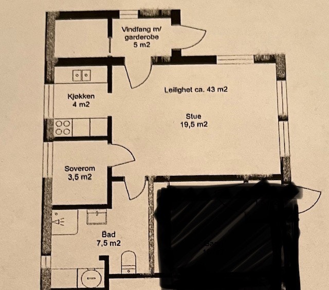Plantegning av leilighet Galleribilde
