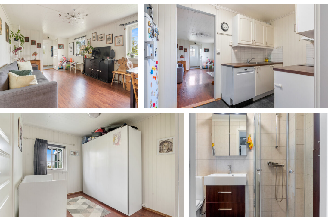 Stue, kjøkken, soverom og bad Galleribilde