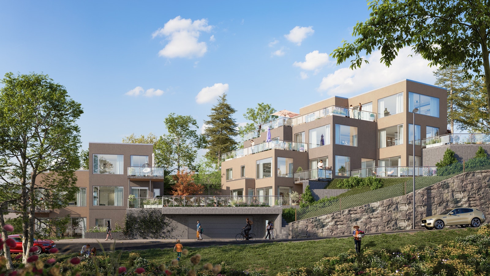 Parkeringskjeller med P-plass til alle leiligheter og heis i bygget Galleribilde